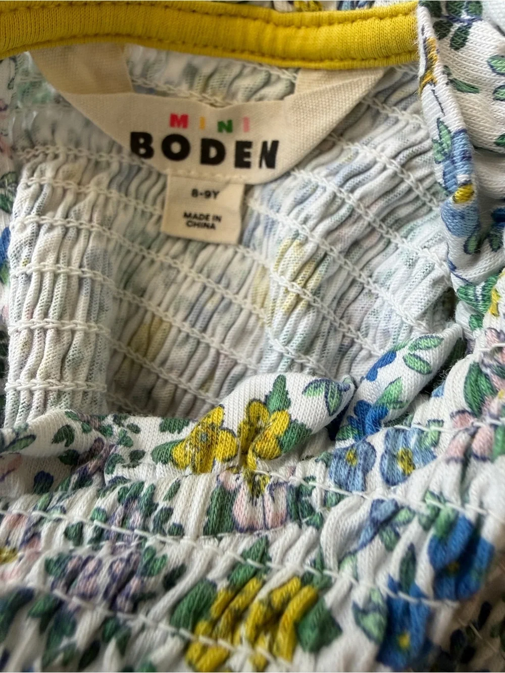 Mini Boden Aurora Shirred Twirly Dress